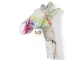 STATUE GIRAFE BLANC SPLASH EN RESINE 210 CM