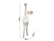 STATUE GIRAFE BLANC SPLASH EN RESINE 210 CM