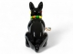 STATUE BOULEDOGUE FRANÇAIS EN RESINE ASSIS LUNETTES/CRAVATE NOIR SMARTIES 80 CM