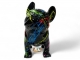 STATUE BOULEDOGUE FRANÇAIS EN RESINE SPLASH NOIR 30 CM