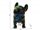 STATUE BOULEDOGUE FRANÇAIS EN RESINE SPLASH NOIR 30 CM