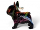 STATUE BOULEDOGUE FRANÇAIS EN RESINE SPLASH NOIR 30 CM