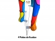 STATUE GIRAFE MULTICOLORE EN RESINE 210 CM