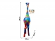 STATUE GIRAFE MULTICOLORE EN RESINE 210 CM