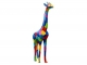 STATUE GIRAFE MULTICOLORE EN RESINE 210 CM