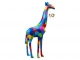 STATUE GIRAFE MULTICOLORE EN RESINE 210 CM