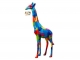 STATUE GIRAFE MULTICOLORE EN RESINE 210 CM