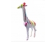 GIRAFE EN RESINE 210 CM TRASH BLANC