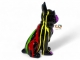 MINI CHIEN TRASH NOIR EN RESINE H 18 CM