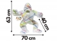 GORILLE EN RESINE BLANC SPLASH 63 CM