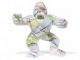 GORILLE EN RESINE BLANC SPLASH 63 CM