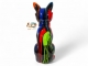 CHAT EN RESINE LUNETTES ET CRAVATE 80 CM