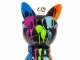 CHAT EN RESINE LUNETTES ET CRAVATE 80 CM