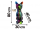CHAT EN RESINE LUNETTES ET CRAVATE 80 CM