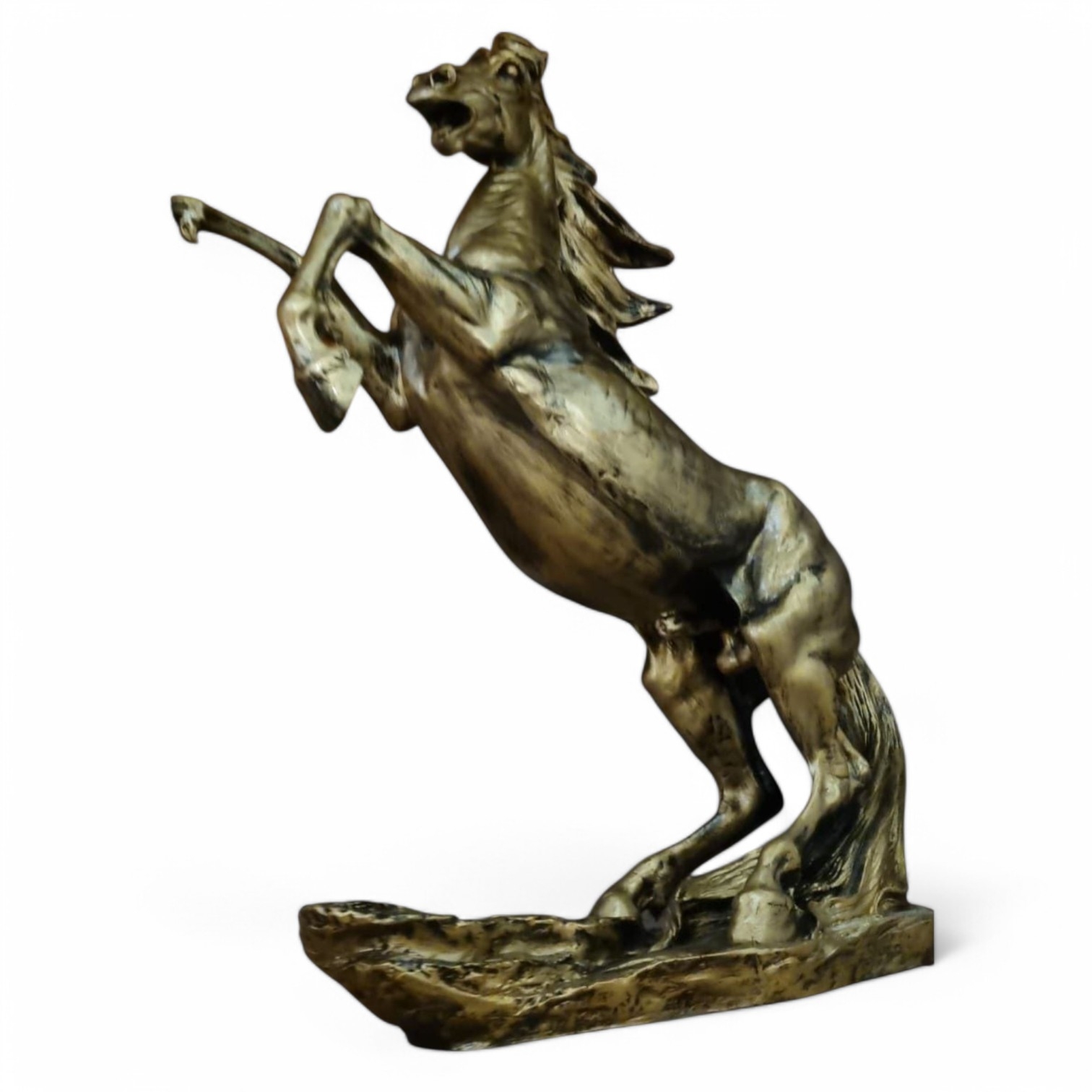 STATUE CHEVAL EN RESINE HT 90 CM NATURA