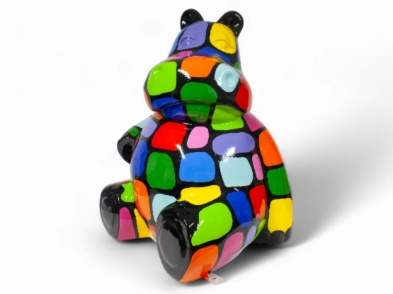 STATUE HIPPOPOTAME EN RESINE HT 100 CM SMARTIES