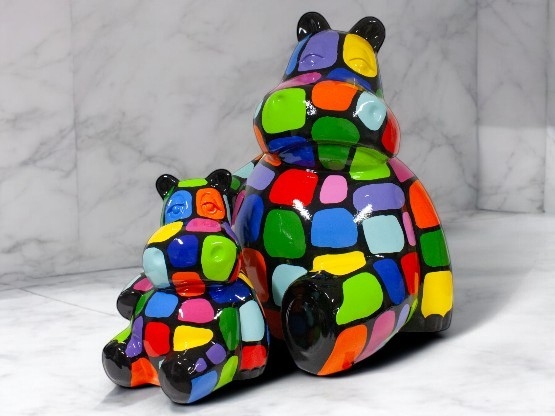 STATUE HIPPOPOTAME EN RESINE HT 100 CM SMARTIES