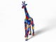 GIRAFE EN RESINE 60 CM MULTICOLORE