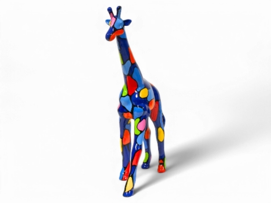 GIRAFE EN RESINE 60 CM MOSAIQUE