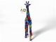 GIRAFE EN RESINE 60 CM MULTICOLORE