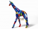 GIRAFE EN RESINE 60 CM MULTICOLORE