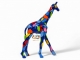 GIRAFE EN RESINE 60 CM MULTICOLORE
