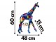 GIRAFE EN RESINE 60 CM MULTICOLORE