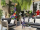GIRAFE EN RESINE 60 CM MULTICOLORE