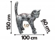 STATUE CHAT XXL EN RESINE H 150CM
