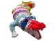STATUE CROCODILE EN RESINE 70 CM BLANC TRASH