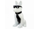 STATUE CHIEN BOULEDOGUE FRANCAIS EN RESINE NOIR TRASH 190 CM