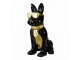 STATUE CHIEN BOULEDOGUE FRANCAIS EN RESINE NOIR TRASH 190 CM