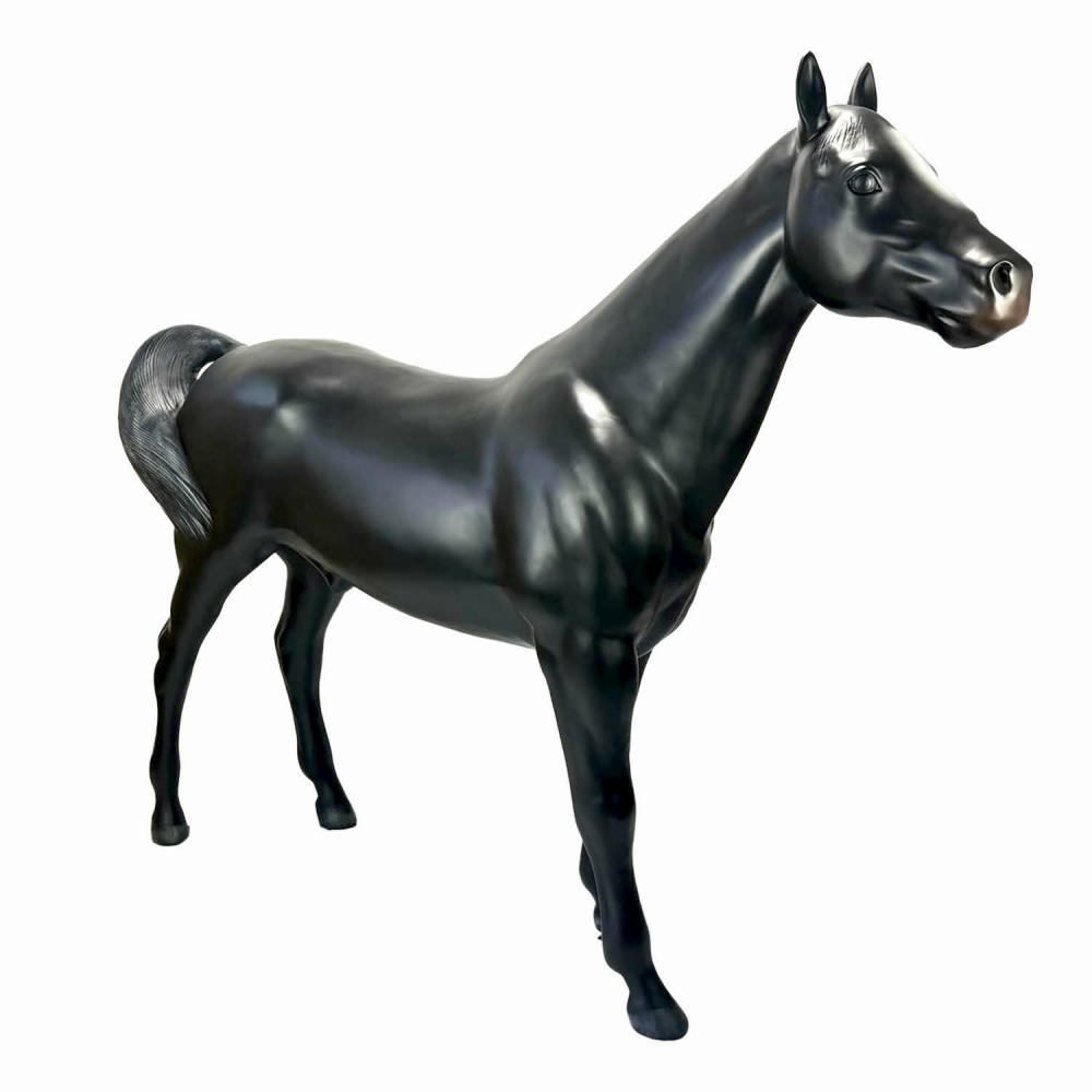ANCIENNE STATUE SCULPTURE cheval en résine signée RB EUR 20,00 - FR