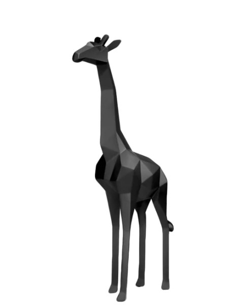 GIRAFE ORIGAMI EN RESINE 200 CM NOIRE