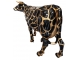 VACHE XL EN RESINE MOSAIQUE NOIR/OR