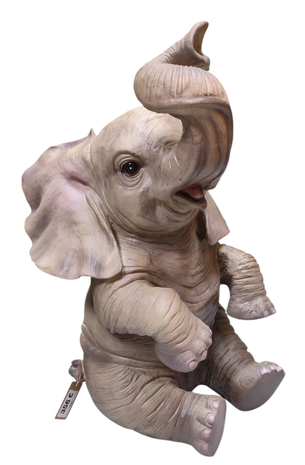 ELEPHANT ASSIS EN RESINE HAUTEUR 88 CM