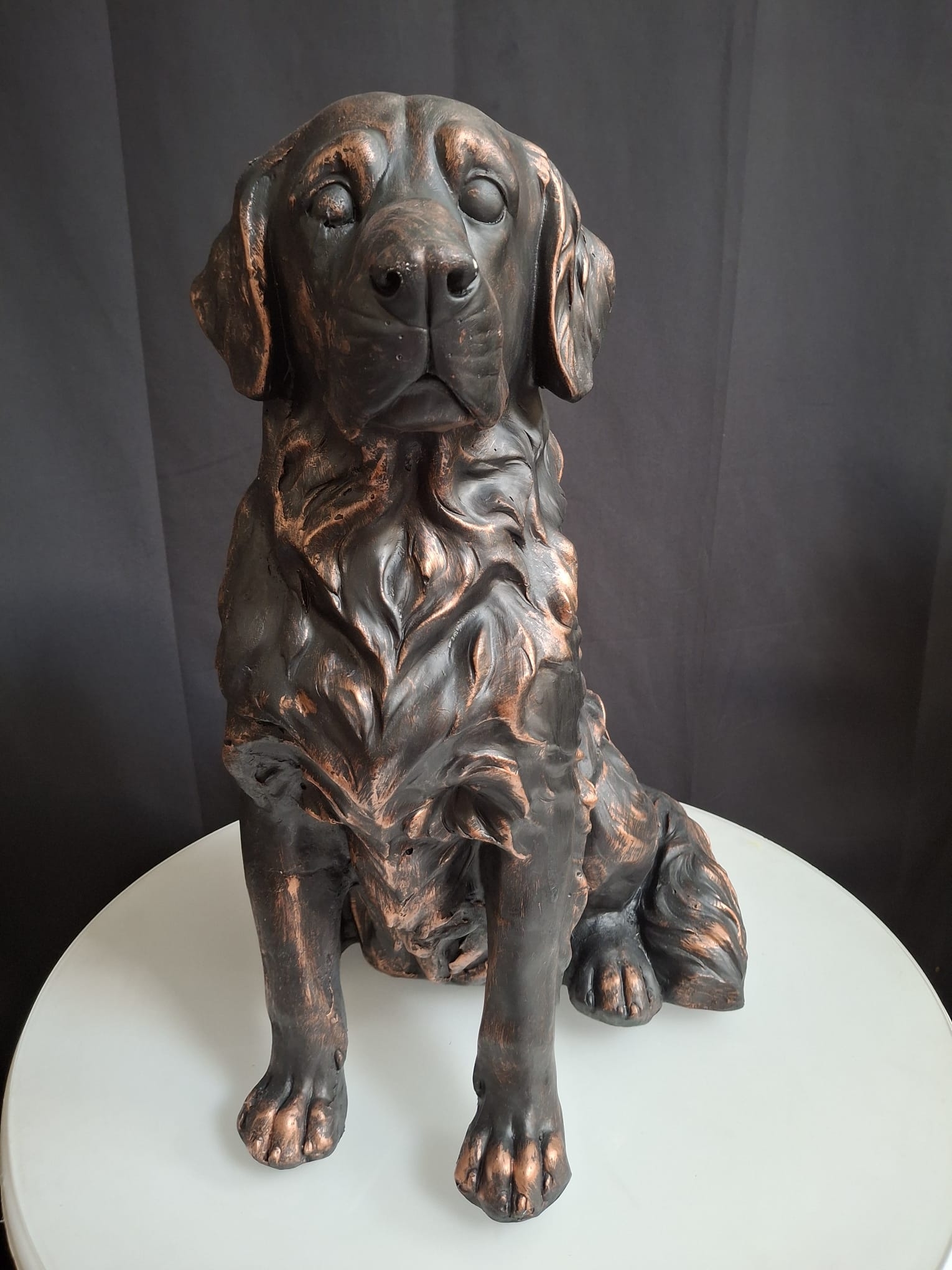 CHIEN EN RESINE HT 50 CM