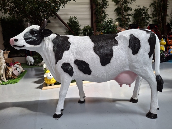 VACHE EN RESINE 140 CM NATURELLE