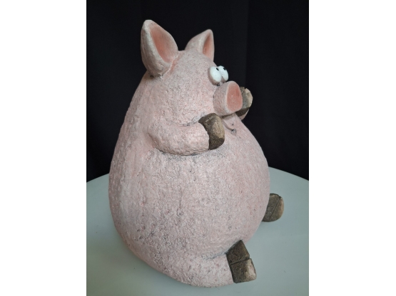 CHAT - VACHE - COCHON RIGOLO EN RESINE