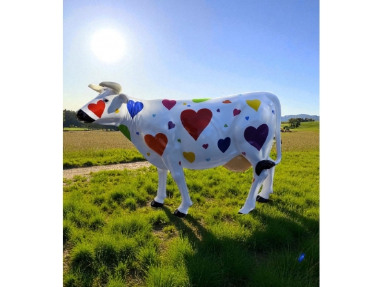 VACHE EN RESINE COEUR L 225CM
