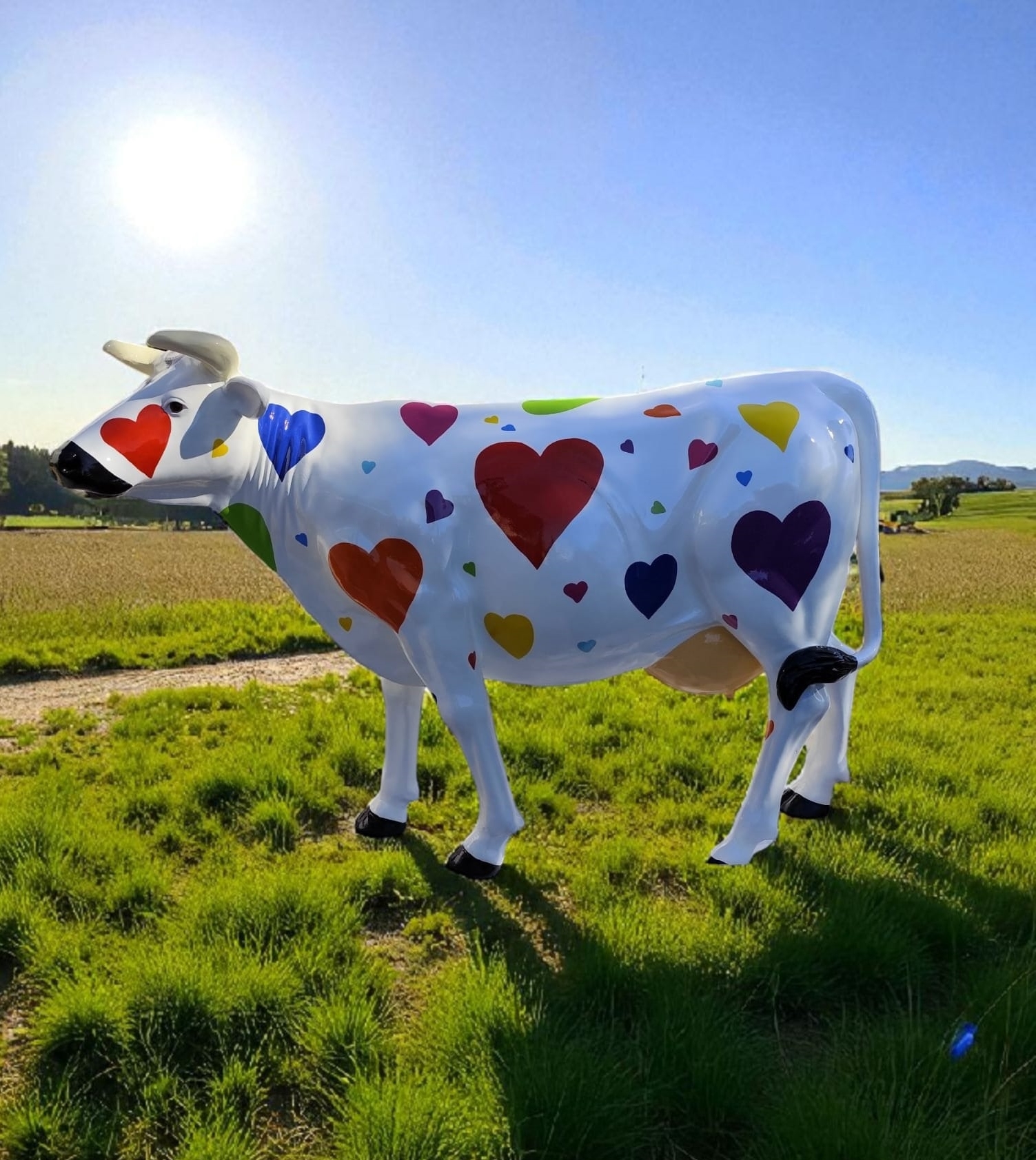 VACHE EN RESINE COEUR L 225CM