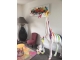 GIRAFE EN RESINE 210 CM TRASH BLANC