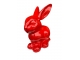STATUE LAPIN EN RESINE HT 60 CM - ROUGE