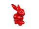 STATUE LAPIN EN RESINE HT 60 CM - ROUGE