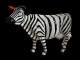 VACHE EN RESINE ZEBRE 225CM