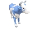 VACHE EN RESINE BLEU CERULEAN 140 CM