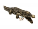 CROCODILE EN RESINE 110 CM OR PATINÉ