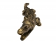 CROCODILE EN RESINE 110 CM OR PATINÉ
