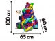 STATUE HIPPOPOTAME EN RESINE HT 100 CM MOSAIQUE