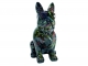 STATUE CHIEN BOULEDOGUE FRANCAIS 80CM - NOIR SPLASH